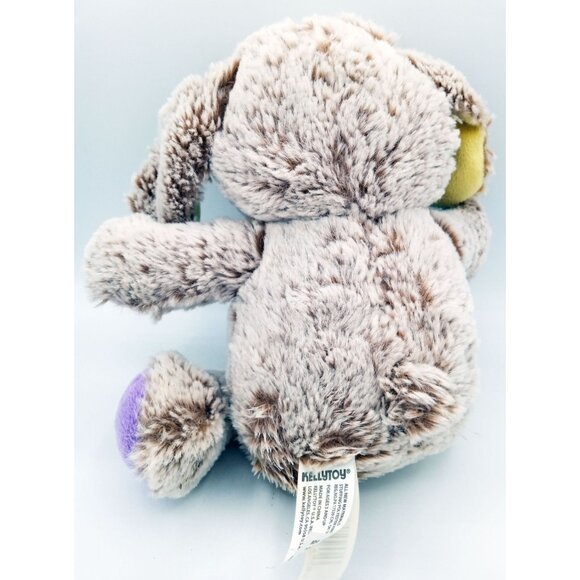Bunny Plush Kellytoy Light Brown Stuffed Animal Colorful Paws Ears Easter 12 In - Picture 8 of 15